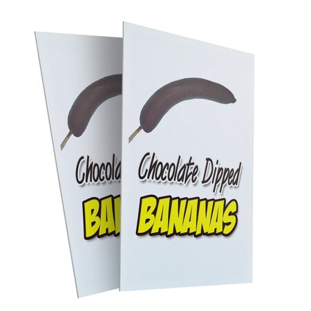 Signmission Chocolate Dipped Bananas, Plastic Signs Only 24 Inch x 36 Inch, Corrugated Plastic, 2PK CSB-2436-2PACK-Chocolate Dipped Bananas