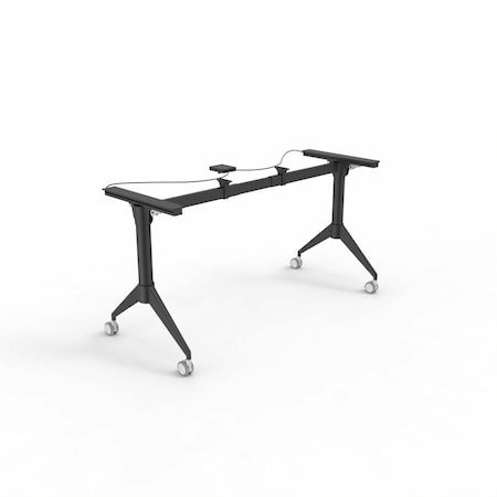 Lorell Spry Nesting Training Table Base, 2 Legs, 29.5" Height, Black LLR60738