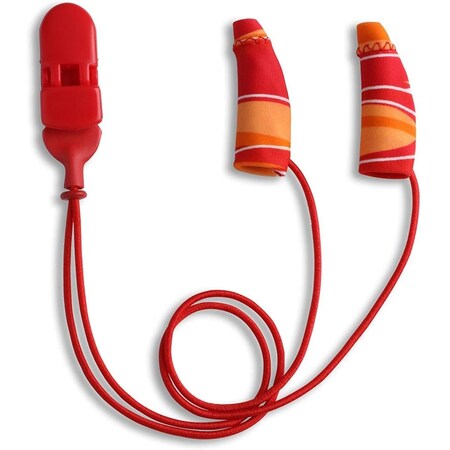 Construir 1-1.25 in. Mini Corded Binaural Hearing Aids, Orange & Red CO2988750