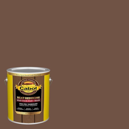 Cabot Heat-Reducing Solid Equestrian Brown Water-Based Acrylic Stain and Sealer 1 gal 140.0001883.007