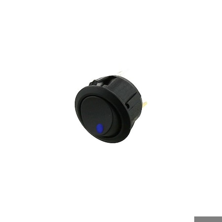 Switch Components Round Rocker, 3P SPST OFF-ON, Blue LED RAS2-1A-DC-2-UL