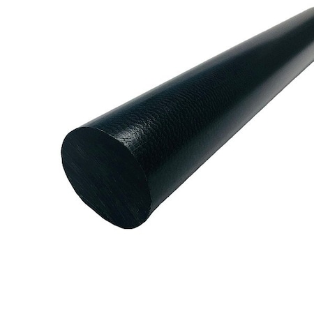 Zoro Select Nylon Rod, 0.625"Dia, 2ftL, Black RNYLNA.625EXT