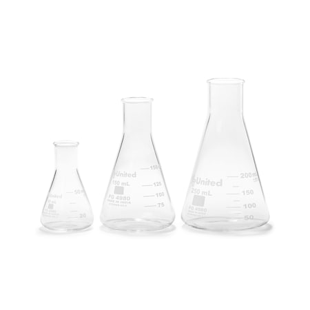 United Scientific Erlenmeyer Flask Set of 3 FGSET3