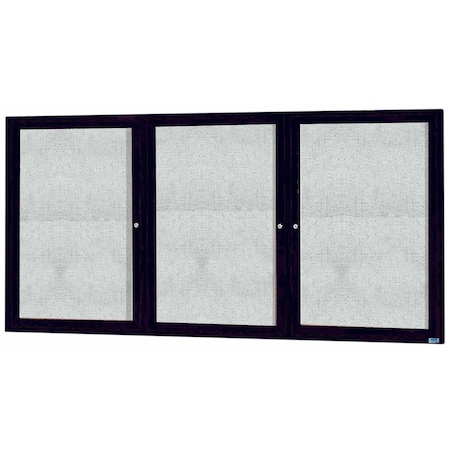 Aarco Outdoor Enclosed Bulletin Board w/ Al Frame, Bronze Anodized Al, 36''Hx72''W ODCC3672-3RBA
