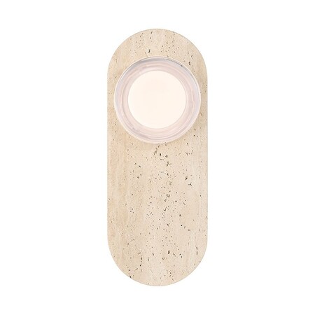 Euf Sternn, Outdoor, 15", Travertine, Clear Smooth Glass 50272-044