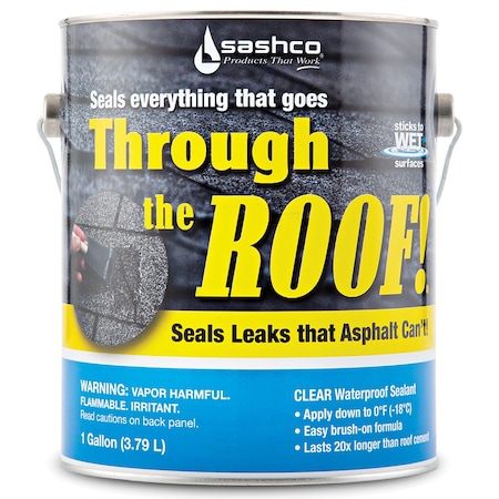 Sashco 1 Gal Sashco 14004 Clear Through the ROOF! Sealant 14003