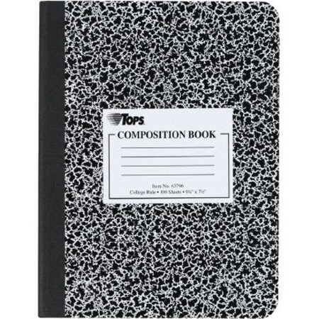 Tops Composition Book Marble Design College Rule Hard Cover 100 SH per BK 63796