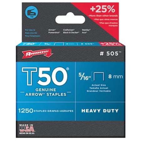 Gourmetgalley 091-505 50516 T50 .31 in. staples .050 Wire, 1250PK GO3690616