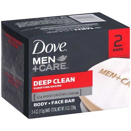 Degree Men Dove Men + Care Deep Clean Body and Face Bar Soap, 7.5 Ounce, 24PK 1216