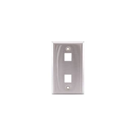 Hubbell Premise Wiring Hubbell SSF12 2 Socket Faceplate - 2 x Total Number of Socket(s) - 1-gang SSF12