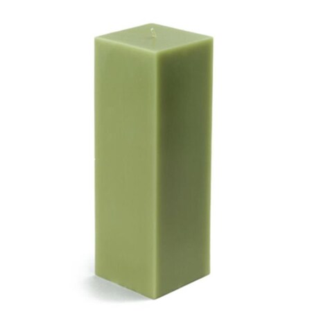 Vaser Designs 3 x 9 in. Sage Square Pillar Candle, Green VA2593441
