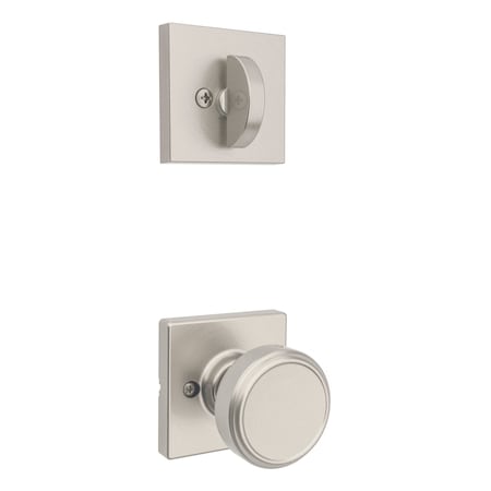 Kwikset Residential Handlesets Single Cylinder Reversible Satin Nickel 966MNKSQT-15.UNIV