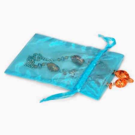 Nashville Wraps Robins Egg Blue Organza Favor Bags, 5x7, 10PK B95285