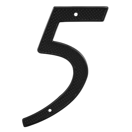 Primeline Tools 4 in. House Number 5, Diecast, Black Finish, PK2 MP4115