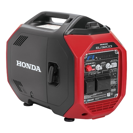 Honda Portable Generator, Gasoline, 2,600 W Rated, 3,200 W Surge, Recoil Start, 120V AC, 26.7 A/21.7 A A EU3200IAC3