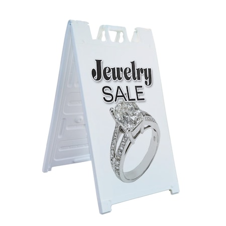 Signmission Jewelry Sale, A-Frame & 2 Sign Inserts, Heavy-Duty Plastic Frame SBHD-C-2436-Jewelry Sale
