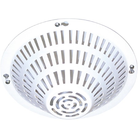Safety Technology International Smoke Detector Guard, Steel, Flush Mount, 9 in W x 9 in H x 3 1/8 in D, White STI-8200-W