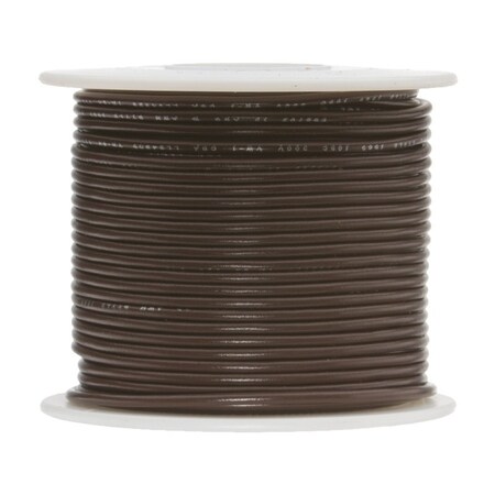 Remington Industries 28 AWG Stranded Hook Up Wire, Brown, 100 ft, 0.035" Diameter, 300V 28UL1061STRBRO100