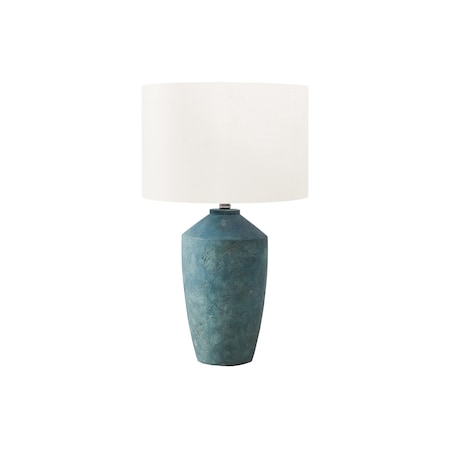 Monarch Specialties Lighting, 25"h, Table Lamp, Green Concrete, Ivory / Cream Shade, Contemporary, Modern I 9891