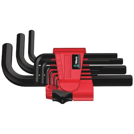 Wera 950/9 Hex-Plus 7 L-key set, metric, BlackLaser, 9 pieces 5021737001
