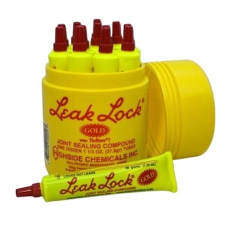 Highside Chemicals Joint Sealing Compound Tube, Leak Lock Gold, Gold HS11001