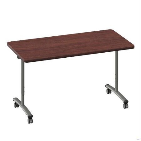 Correll Rectangle Premium Sit To Stand HPL Flip Top Table, 60 in W, 28 in to 38 in H, Particleboard Top FTS3060-20-14-20