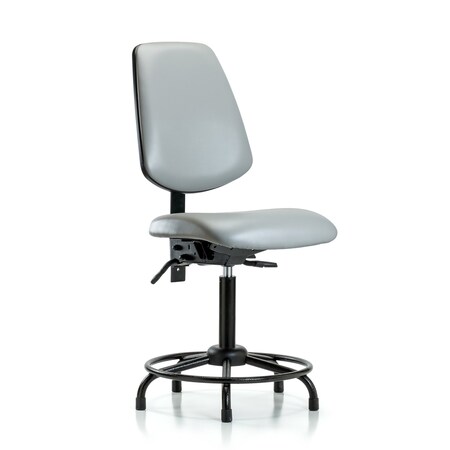 Blue Ridge Ergonomics Medium Bench Chair No Arms, 22" to 29" Height, Vinyl, Dove BR-VMBCH-MB-RT-T0-A0-RG-8567