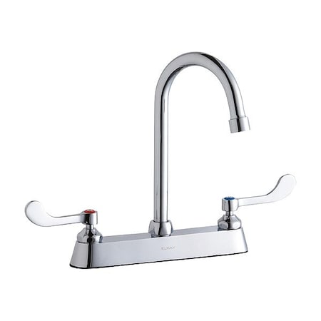 Elkay Handle-Operated Faucet, Manual, Gooseneck LK810GN05T4