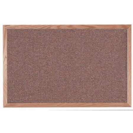 Aarco Designer Fabric Bulletin Board w/ an Oak Frame, Frame: Clear Lacquer, Board: Rose Quartz 24''Hx36''W OF2436003