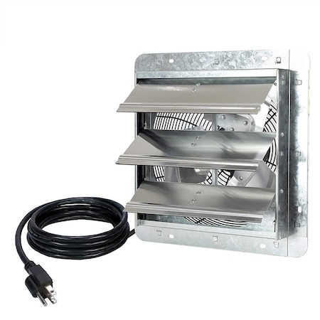 Iliving 12" Wall Mounted Variable Speed Exhaust Fan, 65 Watts, 960 CFM, 1400 SQF Coverage Area ILG8SF12V