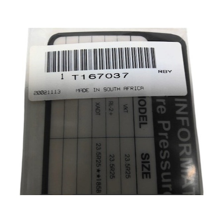John Deere LABEL, JOHN DEERE OEM T167037 T167037