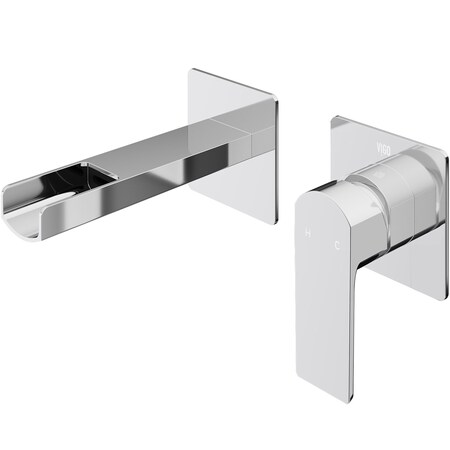 Vigo Atticus Single Handle Wall Mount Bathroom Faucet in Chrome VG05005CH