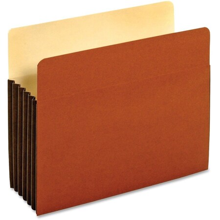 Globe-Weis 63274 Drop Front Expanding File Pocket- Top Tab- 5 1/4"- Letter- Brown- 10/Box 63274