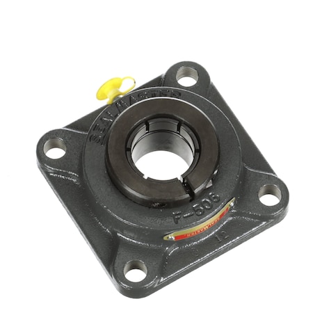 Sealmaster Mounted Cast Iron Four Bolt Flange Ball Bearing - 52100 Bearing Steel, Black Oxided SF-23T