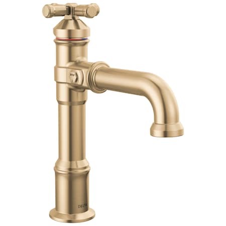 Delta Broderick Single Handle Bathroom Faucet In Lumicoat Champagne Bronze 687-CZ-PR-DST