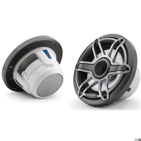 Jl Audio 6.5in Marine Speakers, Sport Grille, Gunmetal Trim, Titanium Grille, 93714, 010-03091-00, 2PK 93714/010-03091-00
