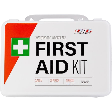 Pip ANSI Class A Waterproof First Aid Kit, 25 Person 299-21025A