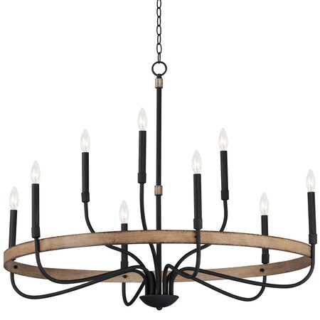 Maxim Franklin 9-Light Chandelier 14449DWBK