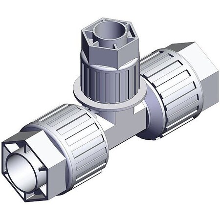 Smc High Purity Fitting, Reducer, PFA, Tee LQ3T6A-R1