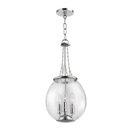 Hudson Valley Lighting Pierce 3 Light Pendant 10.5 In. Polished Nickel 5311-PN