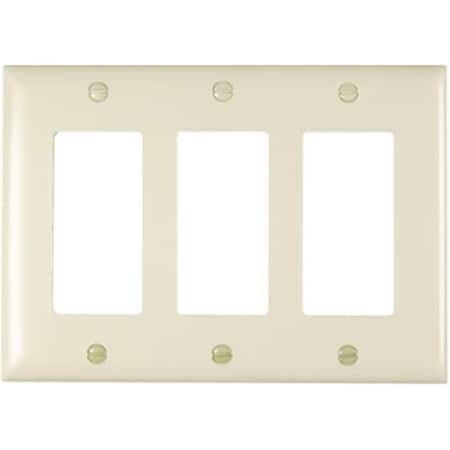 Nextgen TP263LACC12 Wall Plate, 3 Gang, Light Almond NE601482