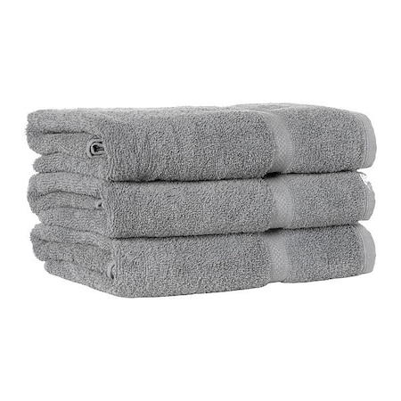 Martex Bath Towel, 52 in L, Gray 7135301