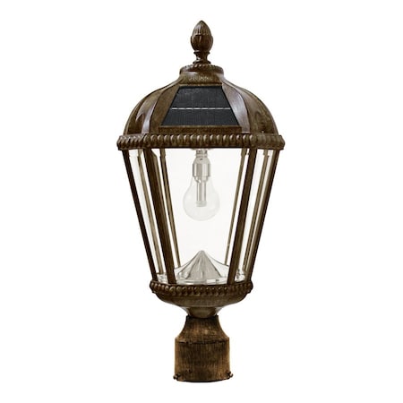 Gama Sonic Royal Bulb Solar Light, GS Solar Light Bulb, 3 in. Fitter, Weathered Bronze 98B312