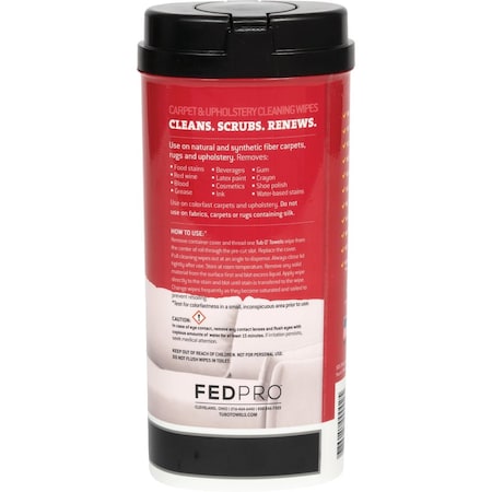 Tub O Towels Automotive Carpet & Upholstery Wipes, 40-Count TW40-CP