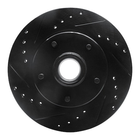 Dynamic Friction Co DFC Brake Rotor - Drilled and Slotted - Black 633-47009L