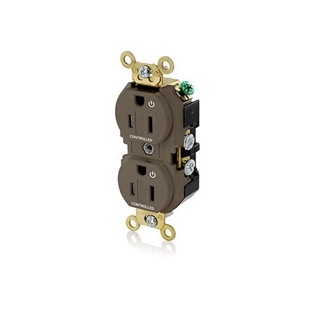 Leviton Extra Heavy Duty Controlled Duplex Receptacle 15 Amp, 125 Volt 5262-2P