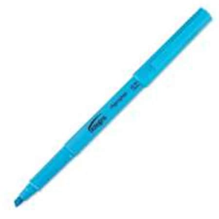 Integral DDI 967815 Integra Highlighters- 12 Count Fluorescent Blue Pen Style Chisel Tip, 96PK YYSP-ITA36184