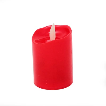 Elegani Small Flameless LED Candle 12 Pack - 2.75 in. Red Tealight -Flickering Lights for Indoor Decor, Events PH-SMLFlamles-24RD