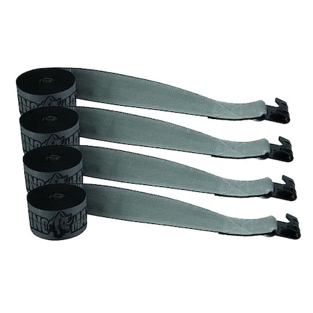 Mytee Products Kinedyne Winch Strap 4in x 30ft w/Flat Hook Rhino Max Abrasion 4630D3, 4PK WS430K-RHINOx4