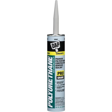 Dap 10.1 Oz. Premium Polyurethane Construction Adhesive Sealant Gray 7079818814